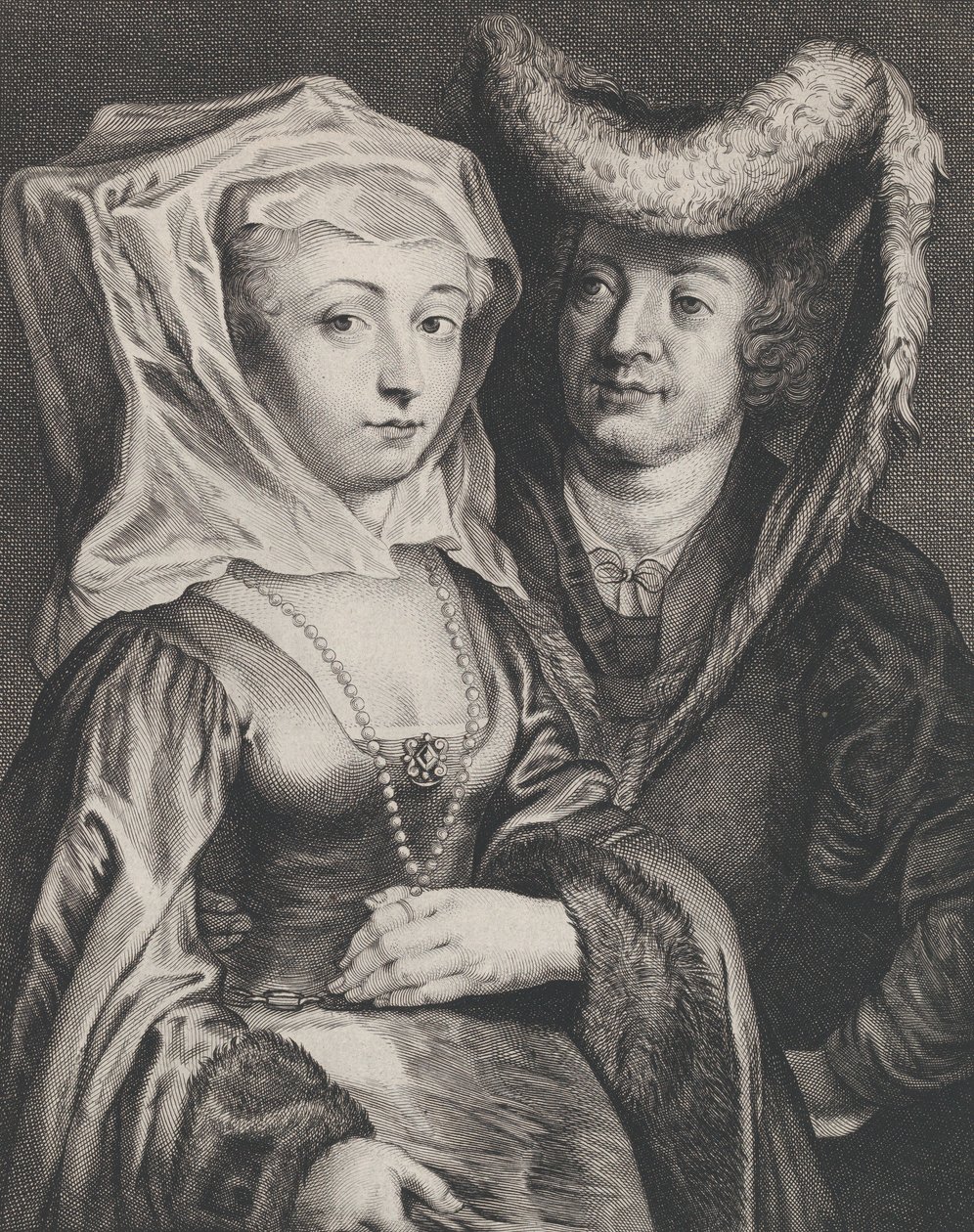 Św. Pepin I i jego córka Św. Begga, ca. 1645-72. autorstwa Franciscus van der Steen