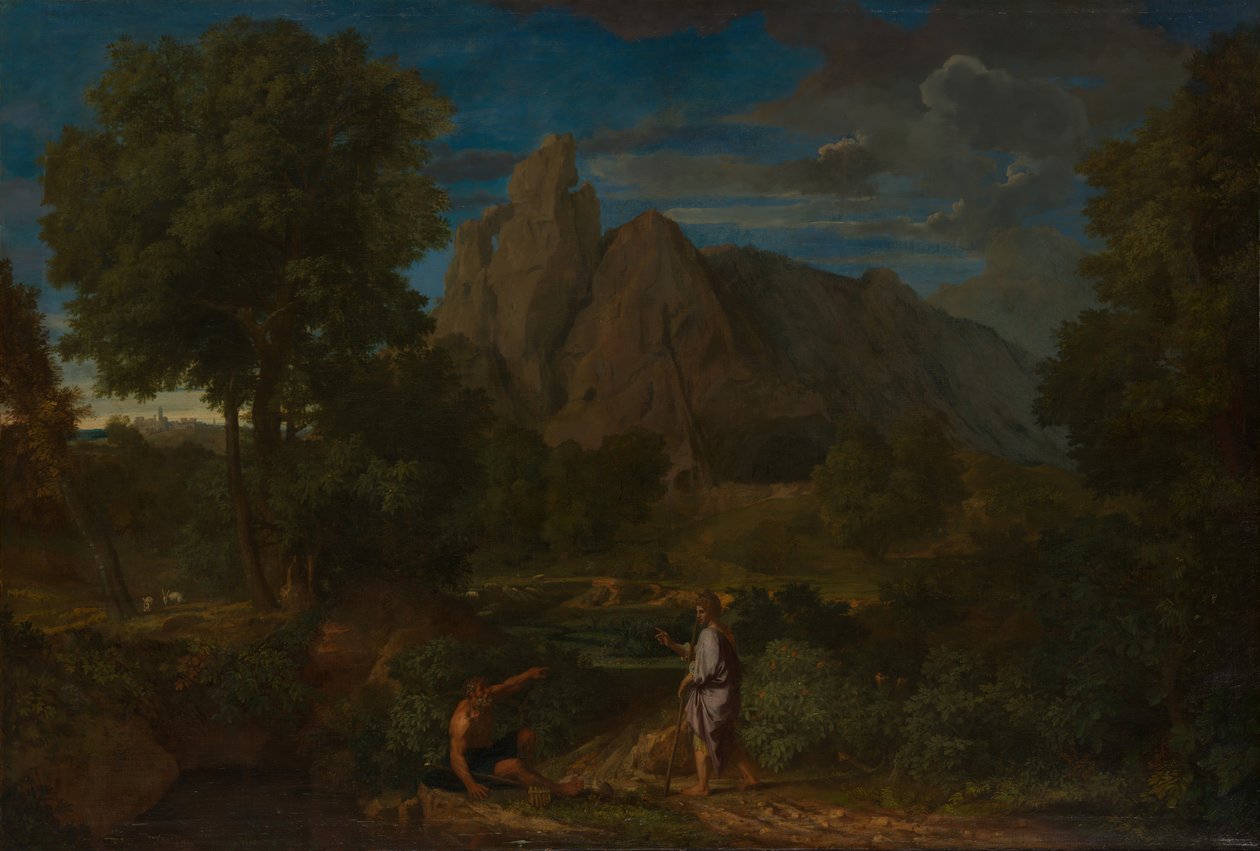 Merkury i Battus. autorstwa Francisque Millet