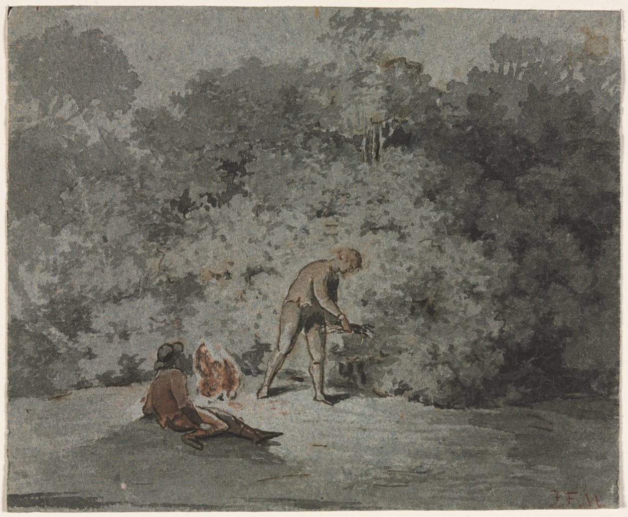 Zbieracz gałązek, trzecia ćwierć XVII wieku. autorstwa Francisque Millet