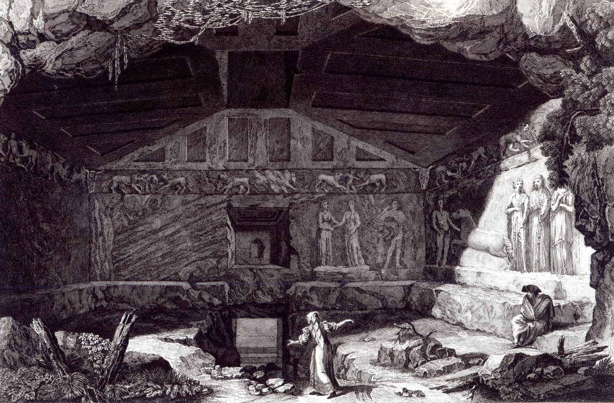 Grób Etrusków, ok.1780 autorstwa Franciszek Smuglewicz