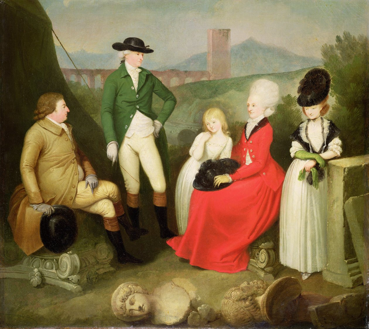 Portret grupowy Aubreya, 2. barona Vere z Harmsworth i jego rodziny autorstwa Franciszek Smuglewicz