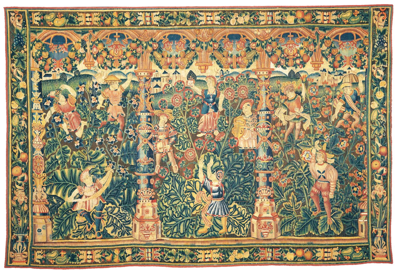 Gobelin z egzotycznej zieleni, prawdopodobnie Tournai, pierwsza połowa XVI wieku autorstwa Franco Flemish School
