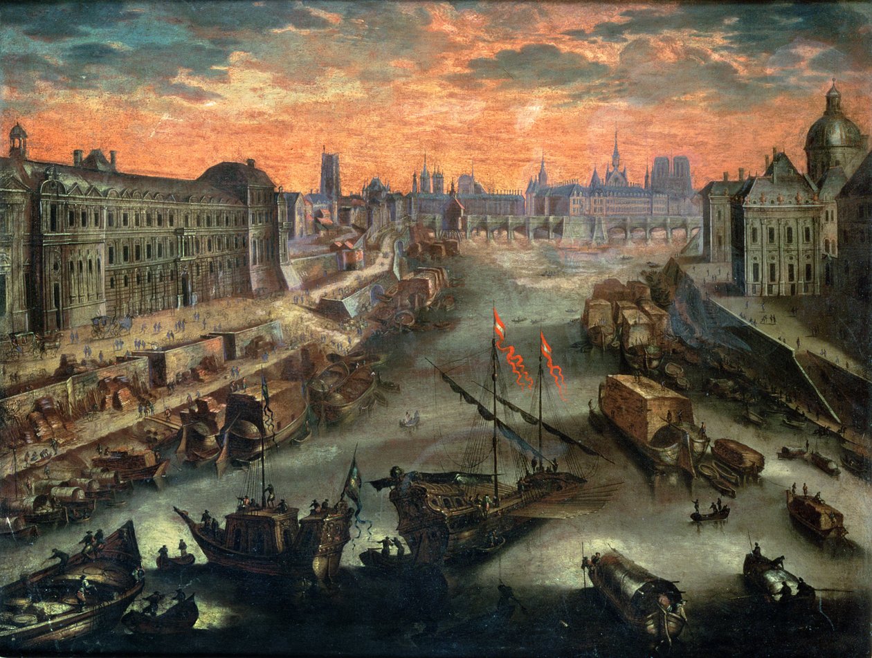 Widok na Paryż z Pont Royal autorstwa Franco Flemish School