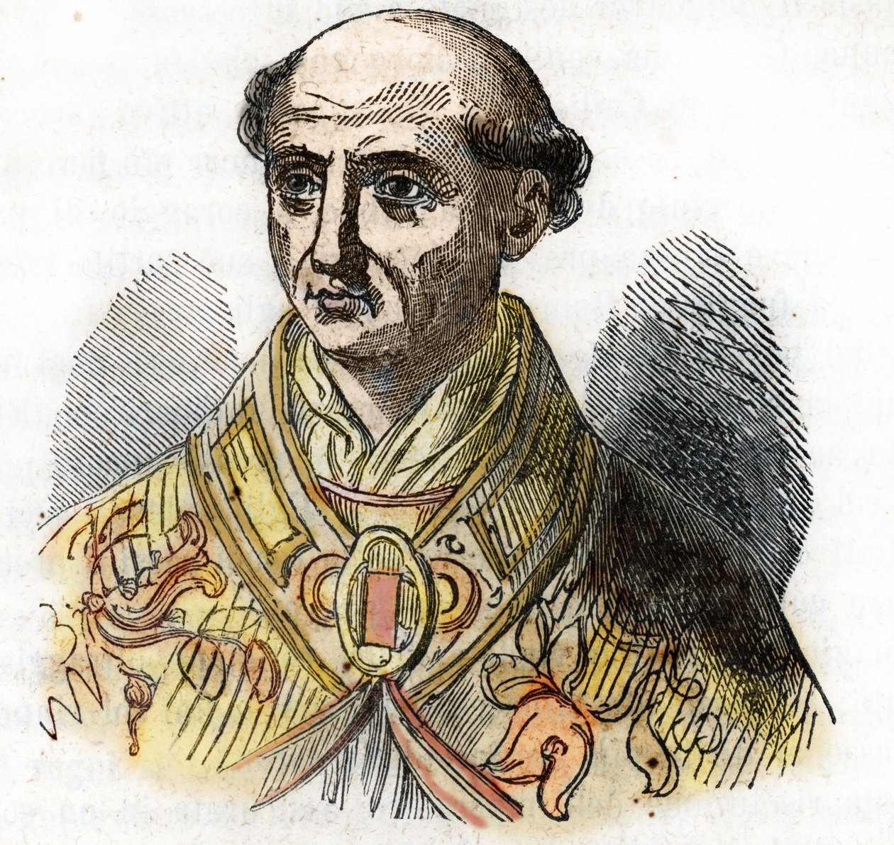 Portret papieża św. Kaliksta II (Gui z Burgundii, po włosku Guido dei Conti di Borgogna, Callisto II autorstwa Franco Mistrali