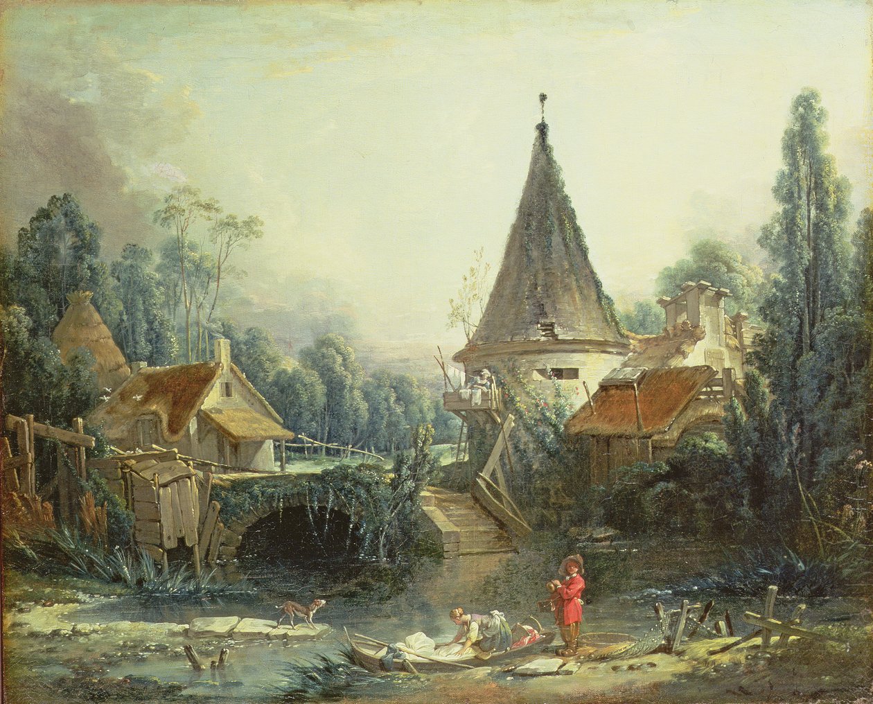 Krajobraz w pobliżu Beauvais, początek lat czterdziestych XVIII wieku autorstwa François Boucher