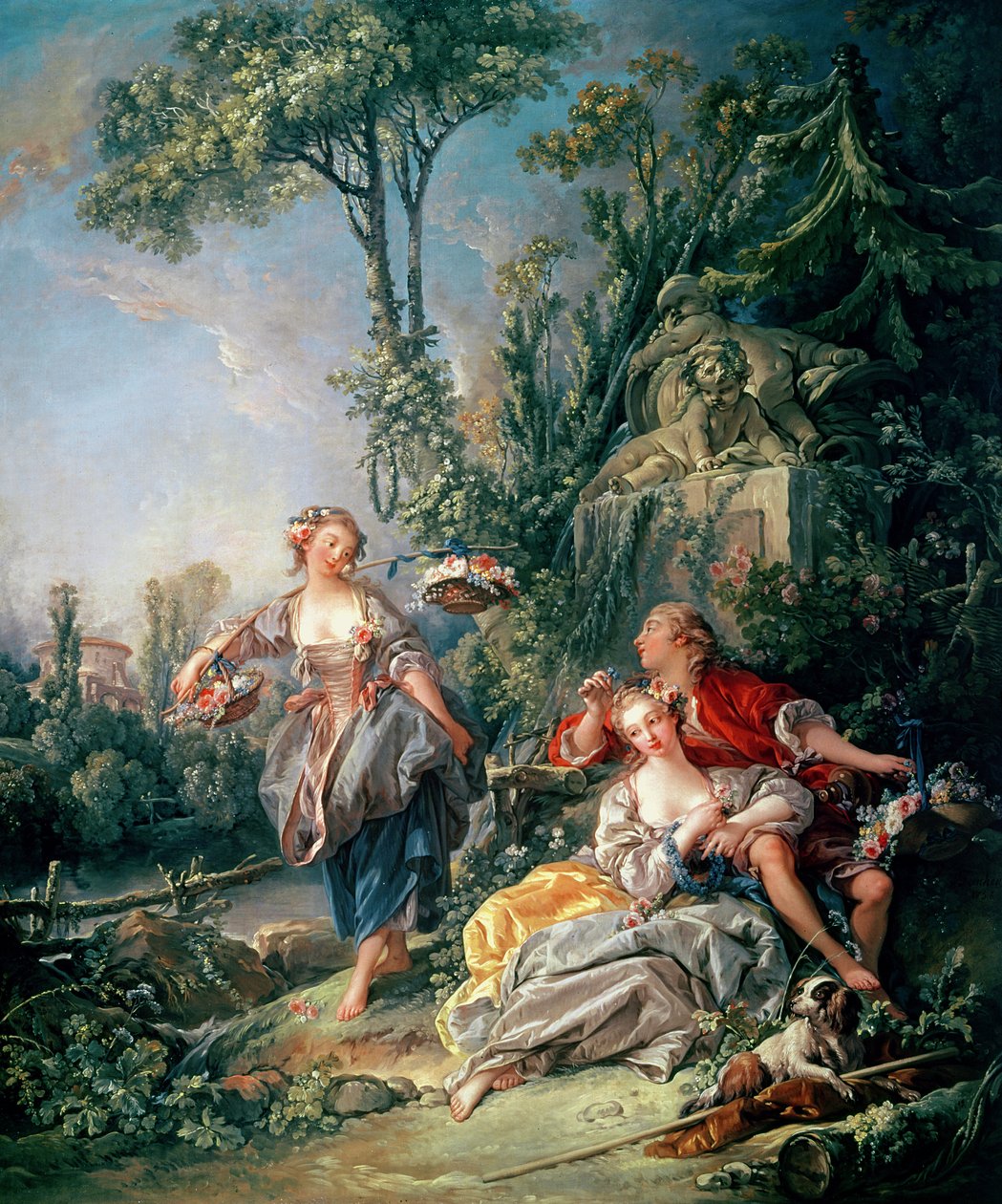 Kochankowie w parku autorstwa François Boucher