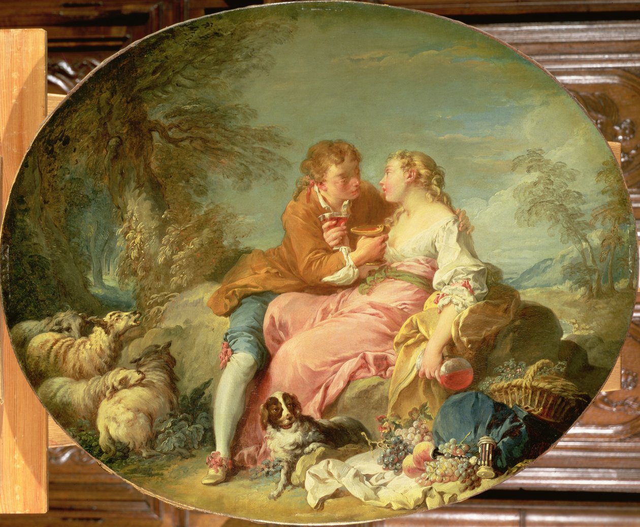 Scena pasterska, lata czterdzieste XVIII wieku autorstwa François Boucher