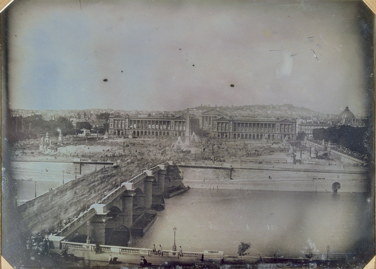 Widok na Place de la Concorde, c.1848 (dagerotyp) autorstwa Francois Certes