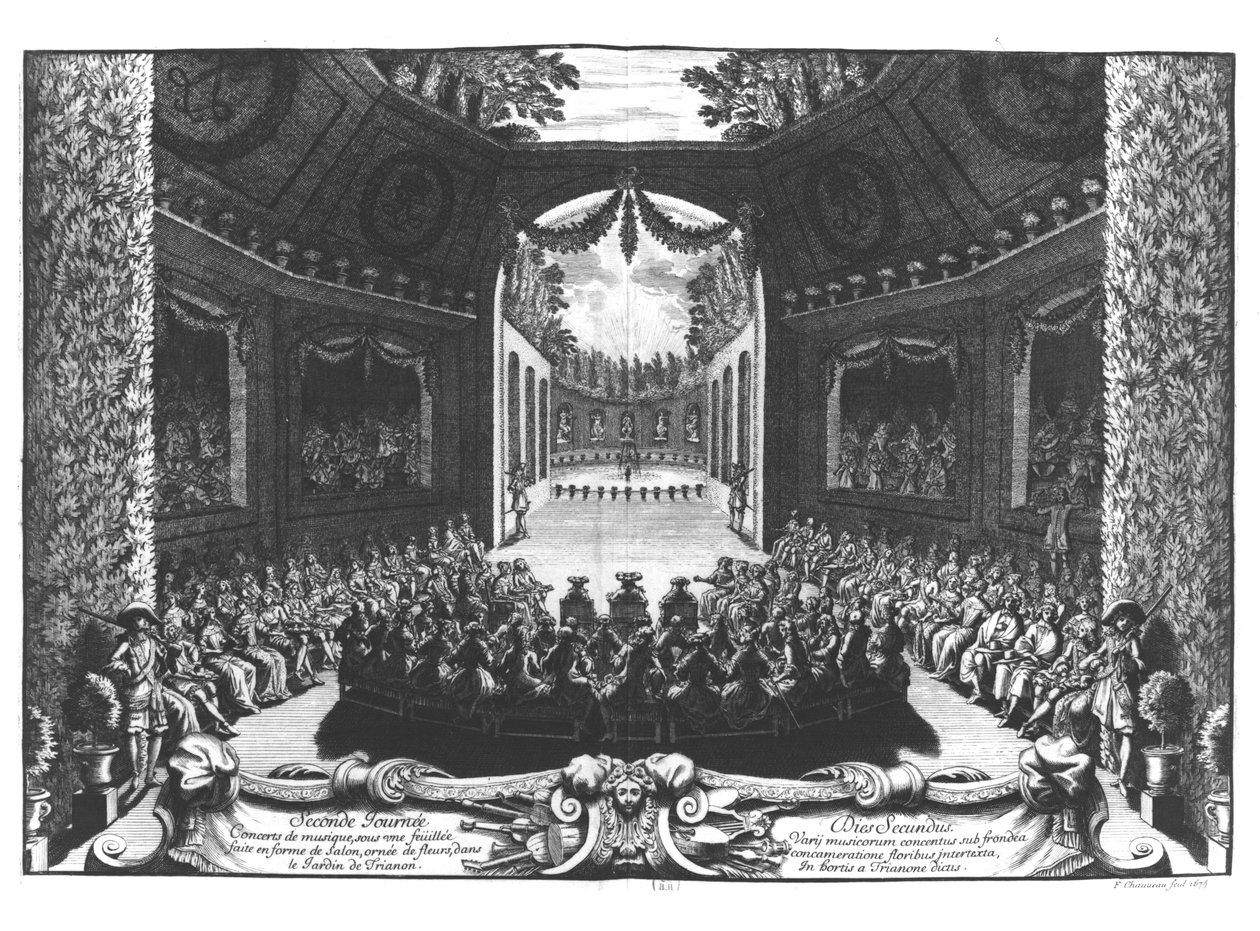 Koncert w ogrodzie Trianon, 2. dzień uroczystości w Wersalu, 14 lipca 1668