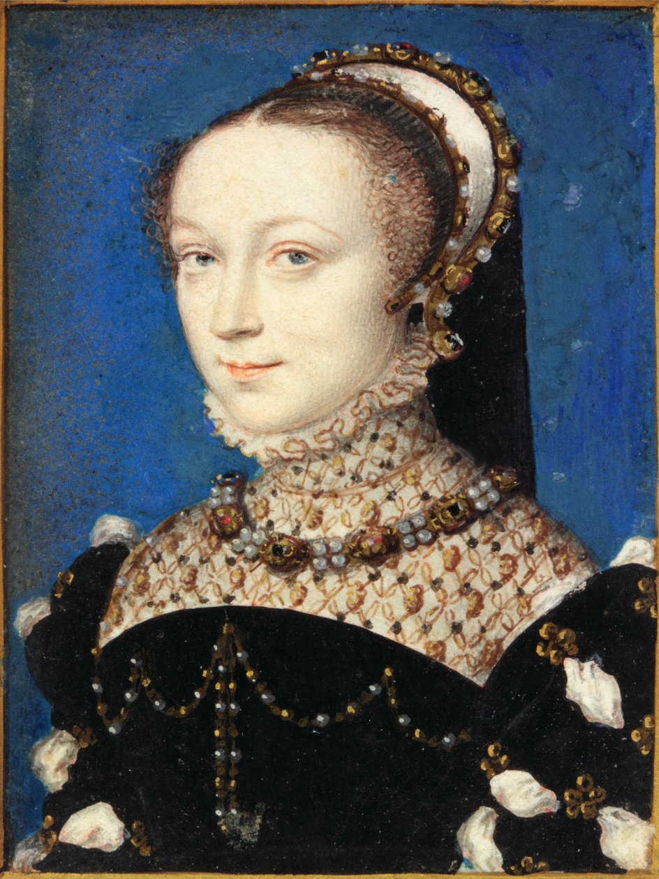 Lady Elizabeth Fitzgerald, hrabina Lincoln (toaleta i kolor nadwozia na welinie) autorstwa François Clouet
