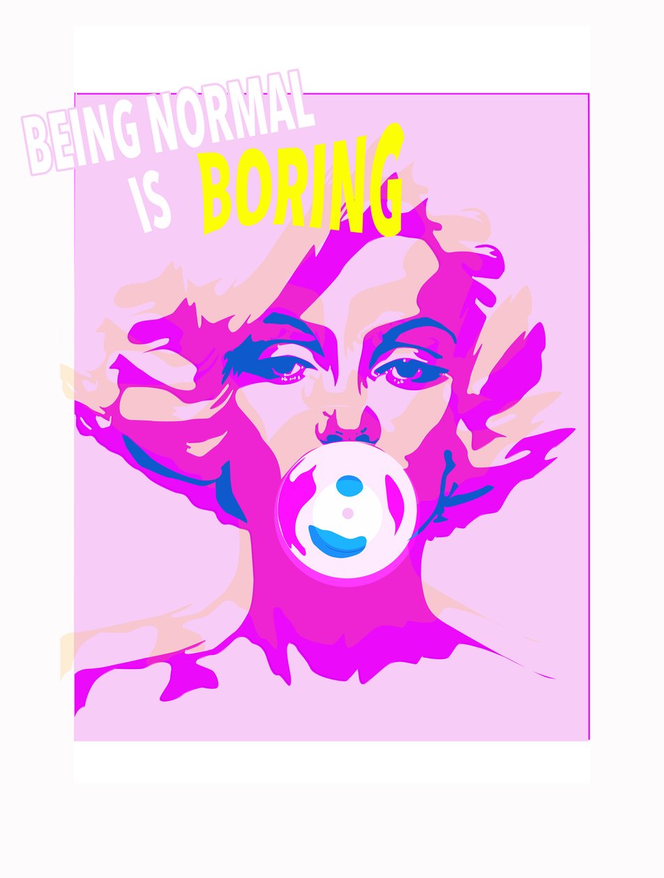 Bubble Gum, 2015 (sitodruk na papierze) autorstwa Francois Domain
