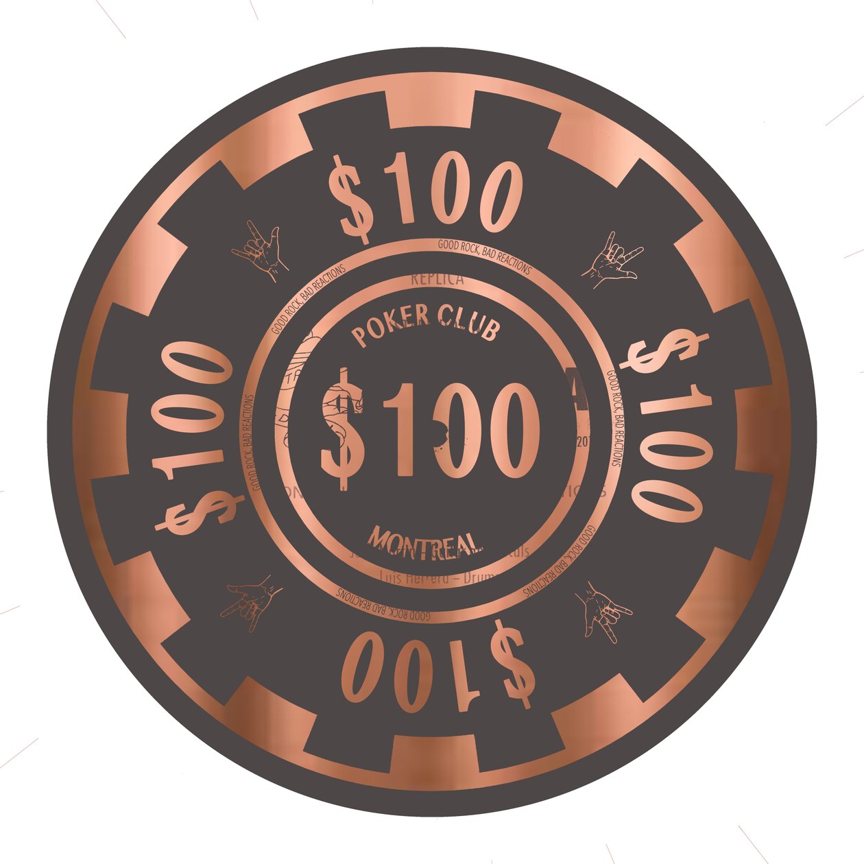 PokerChip $100, 2015, cyfrowy autorstwa Francois Domain