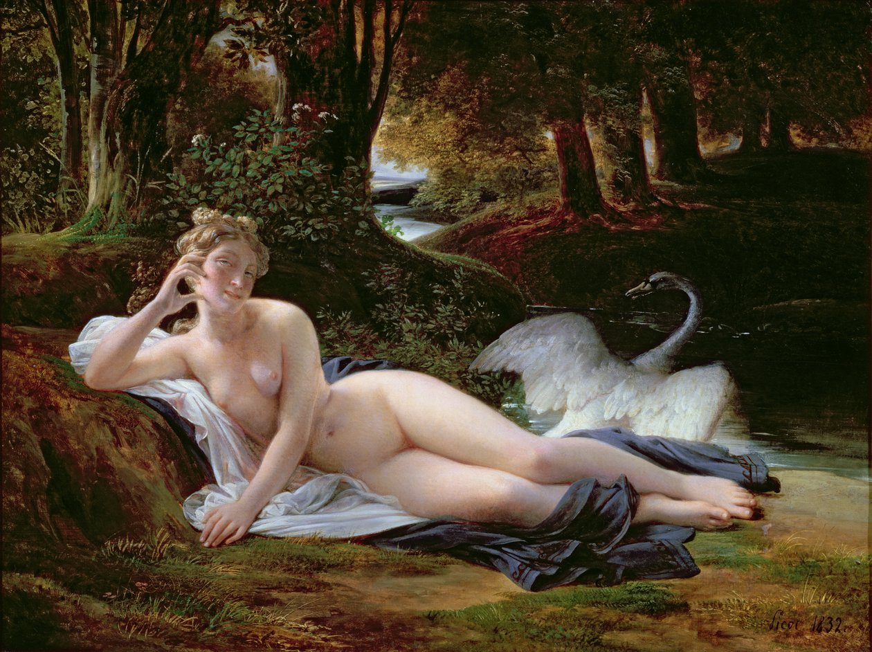Leda i łabędź, 1832 autorstwa Francois Edouard Picot