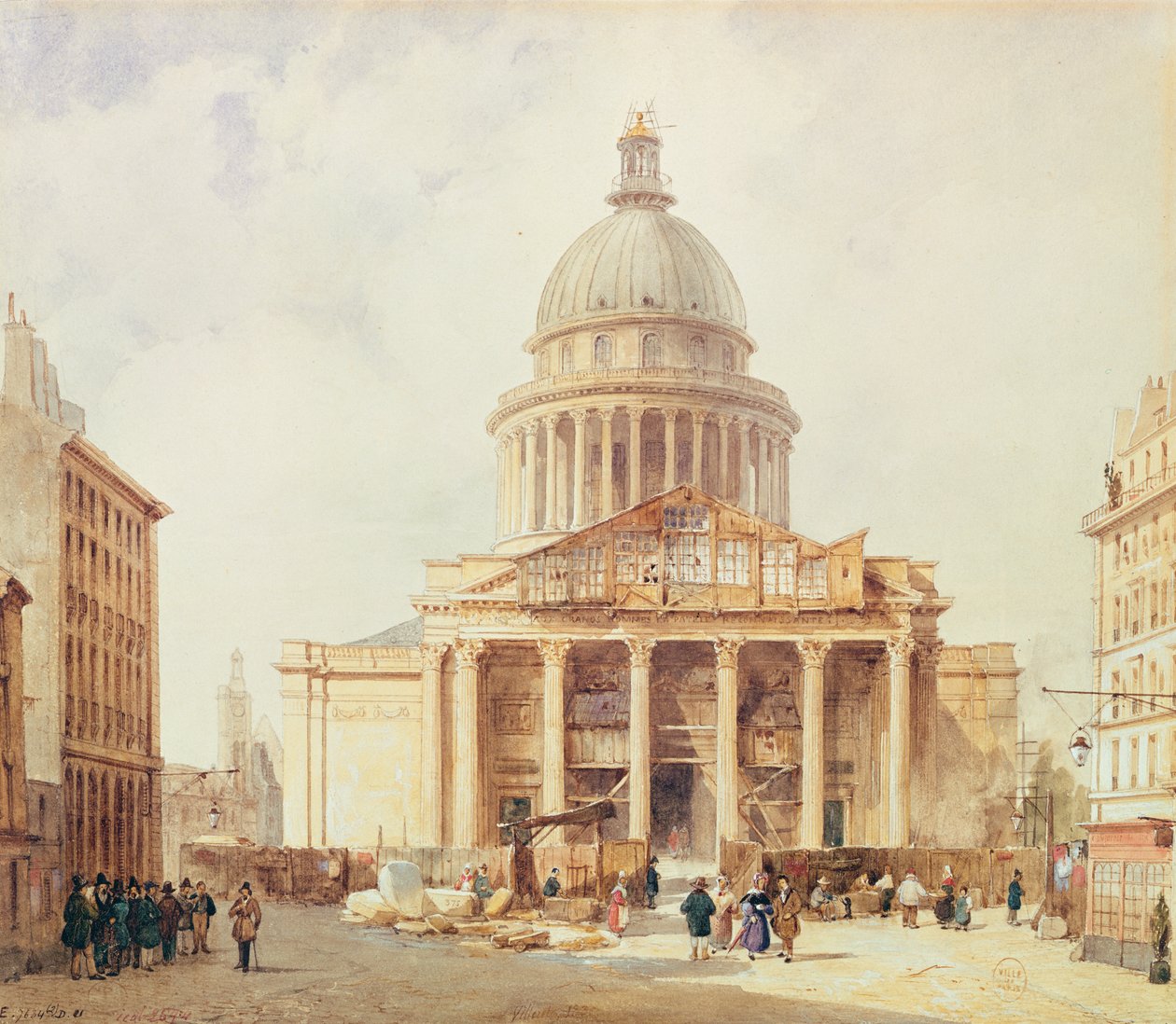 Panteon w 1835 r. autorstwa Francois Etienne Villeret