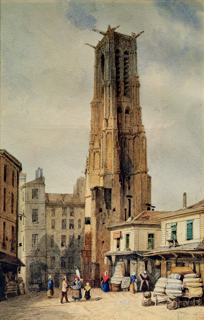 Wieża Saint-Jacques autorstwa Francois Etienne Villeret