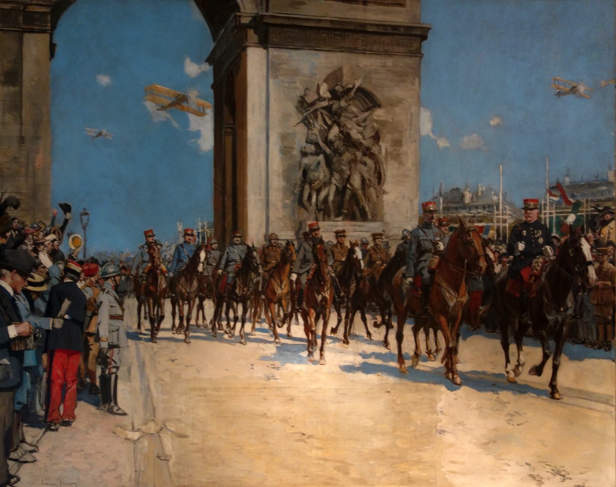 Parada Zwycięstwa, 14 lipca 1919 autorstwa Francois Flameng
