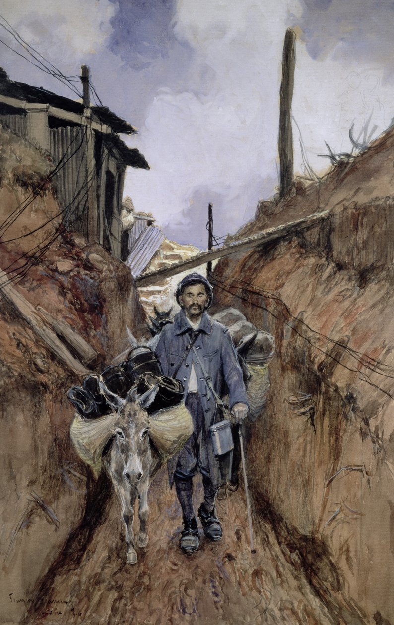 Osioł, Somma, 1916 autorstwa Francois Flameng