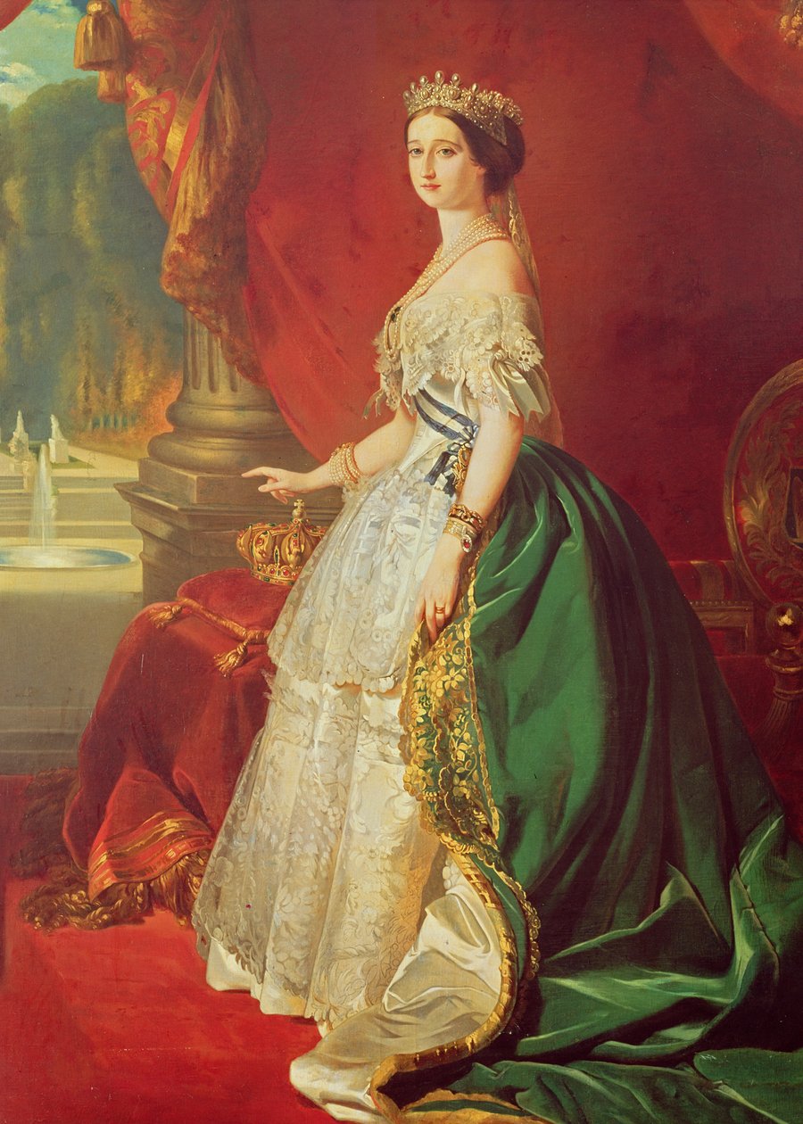 Cesarzowa Eugenia (1826-1920) według portretu Francois Xavier Winterhalter (1806-73) autorstwa Francois Gabriel Guillaume Lepaulle
