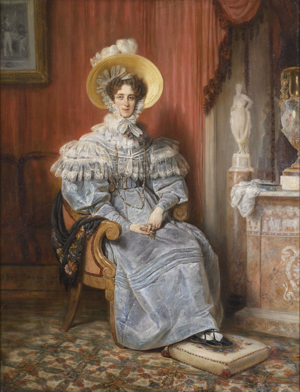 Portret Marie Elizabeth Amalie Franziska, księżnej Wagram (1784-1849) autorstwa Francois Gabriel Guillaume Lepaulle