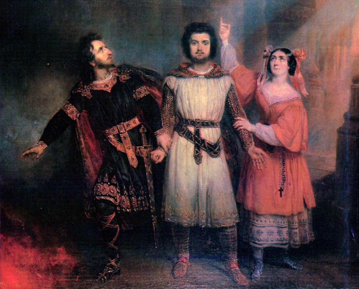 Trio act5 Robert le Diable autorstwa Meyerbeera autorstwa Francois Gabriel Guillaume Lepaulle