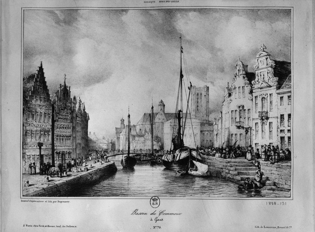 Widok Gandawy autorstwa Francois Joseph Dupressoir