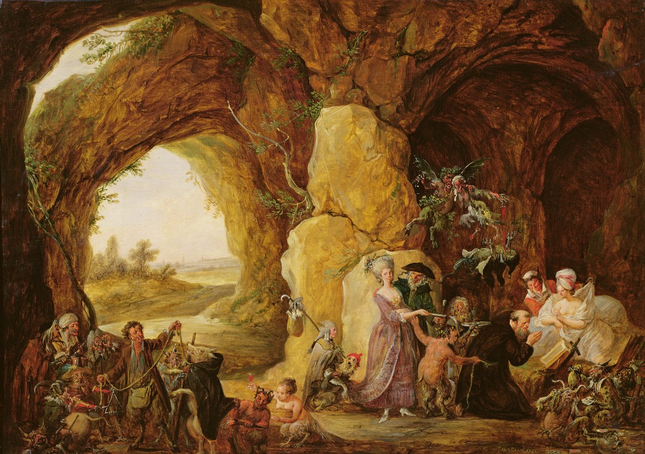 Kuszenie św. Antoniego, 1781 autorstwa Francois Louis Joseph Watteau
