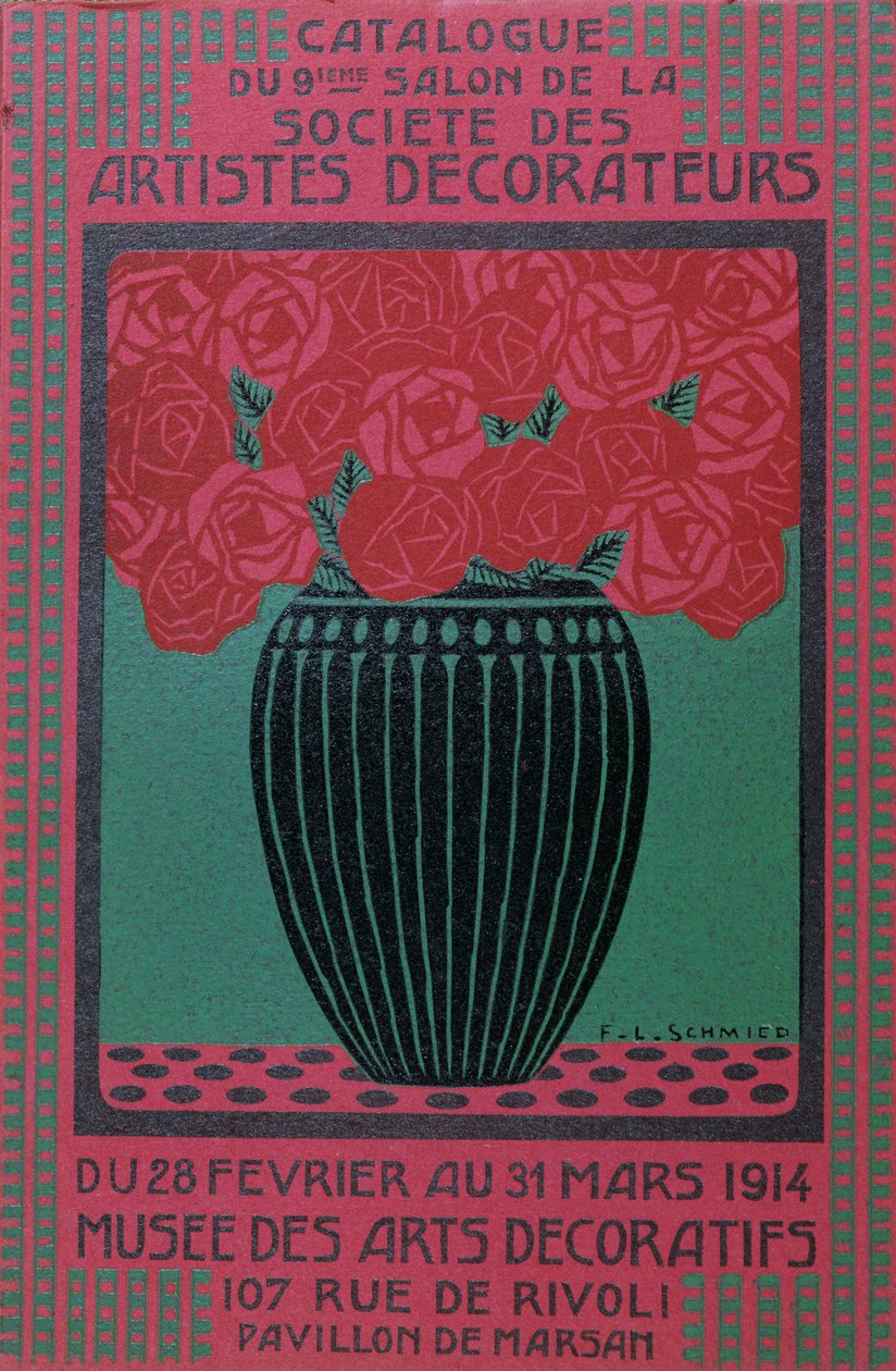 Okładka katalogu IX Salonu „Societe des Artistes Decorateurs”, 1914 autorstwa Francois Louis Schmied