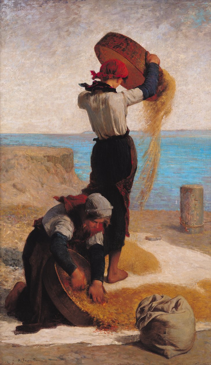 Winnowers, 1869 autorstwa Francois Nicolas Augustin Feyen Perrin