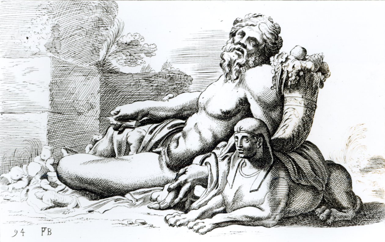 Rzeka Nil, ok. 1653 (patrz 275580 i 275582) autorstwa Francois Perrier