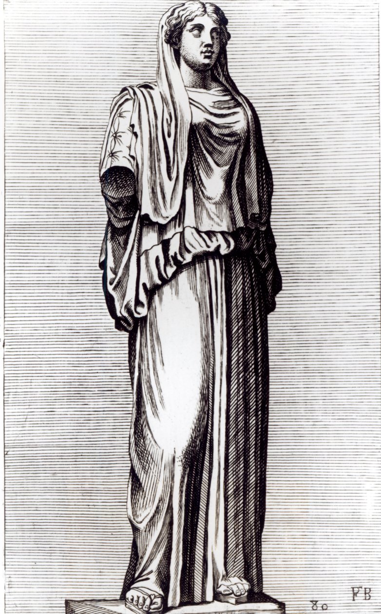 Vestal Virgin, c.1653 (akwaforta) autorstwa Francois Perrier