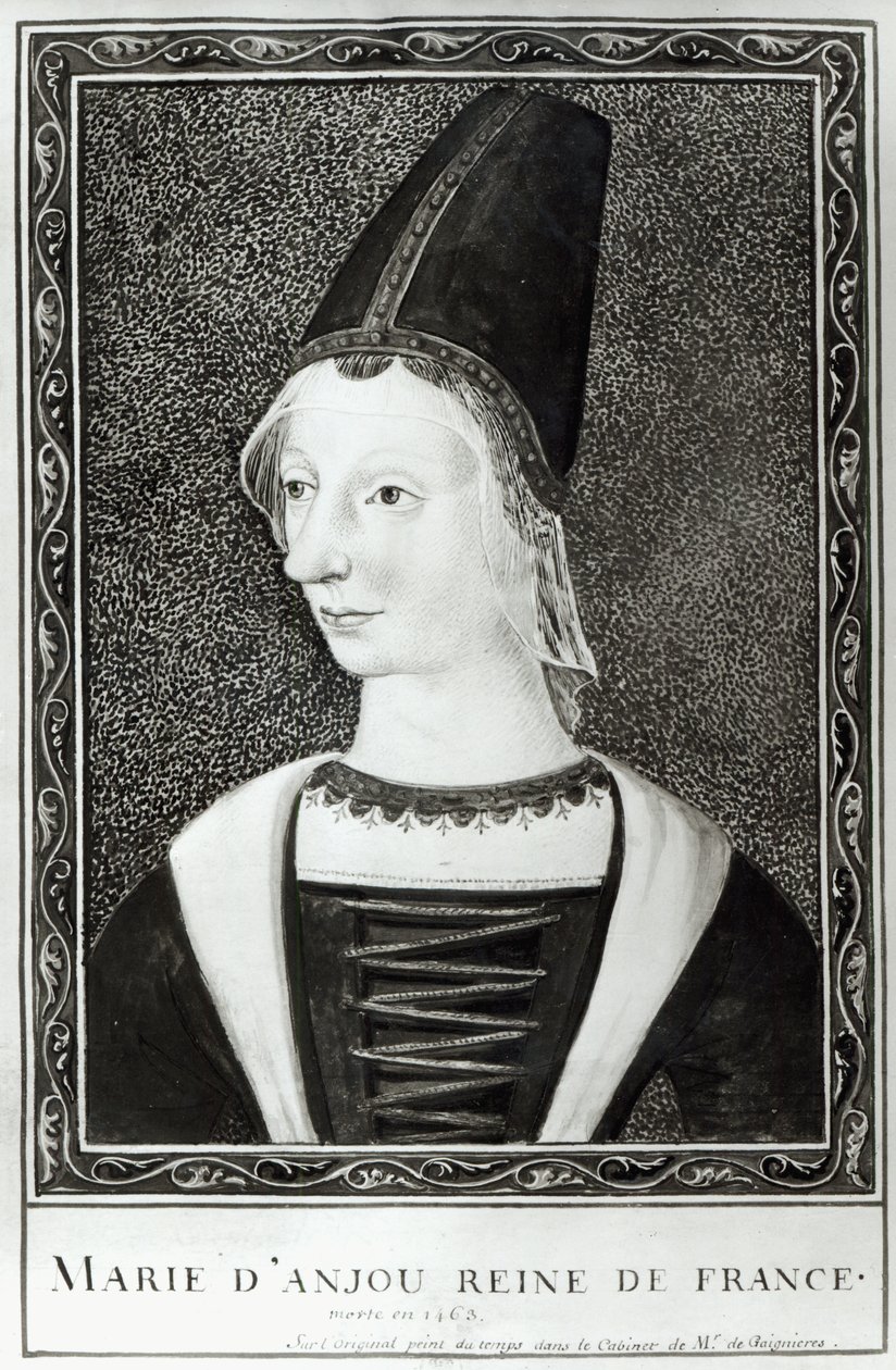 Maria Anjou (1404-63) królowa Francji autorstwa Francois Roger de Gaignieres