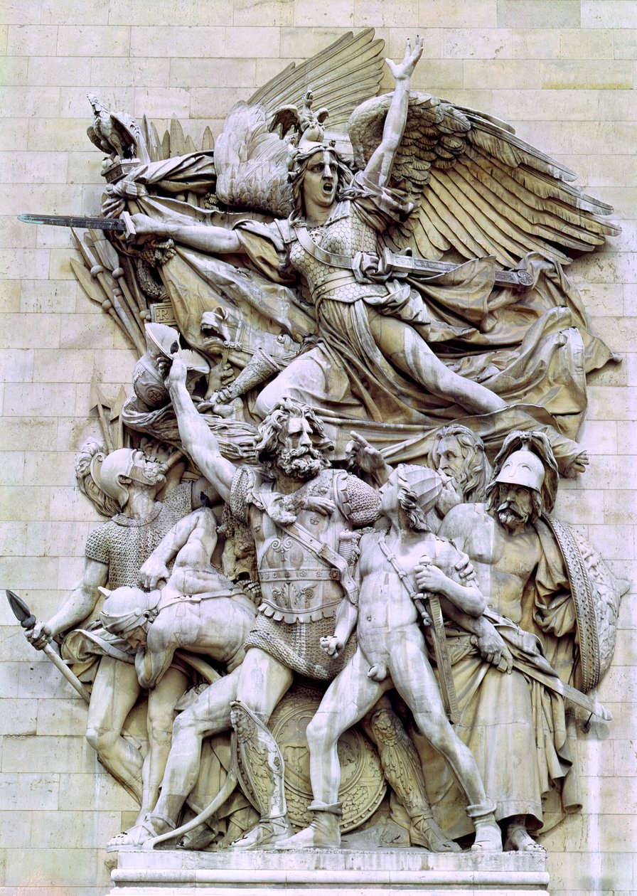 Marsylianka, detal ze wschodniej ściany Łuku Triumfalnego, 1832-35 autorstwa Francois Rude