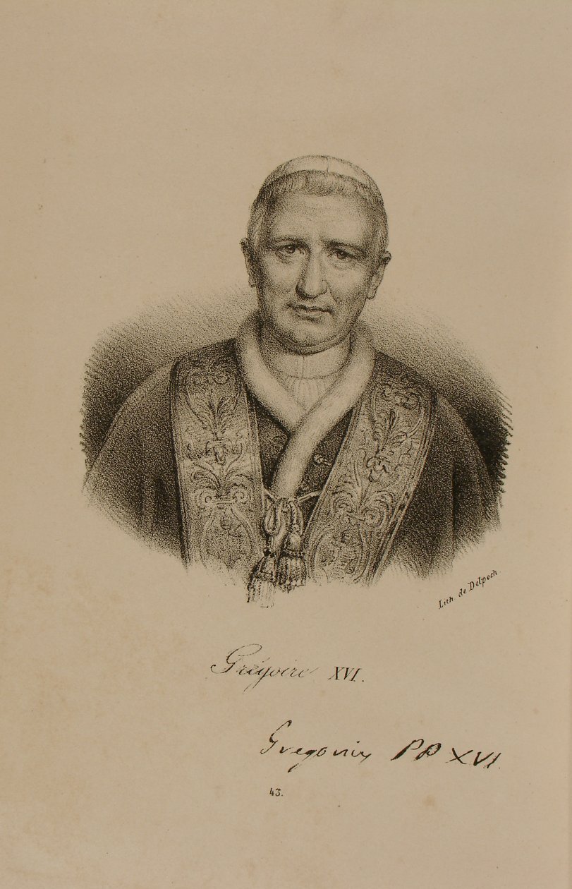 Papież Grzegorz XVI (1761-1846) autorstwa Francois Seraphin Delpech
