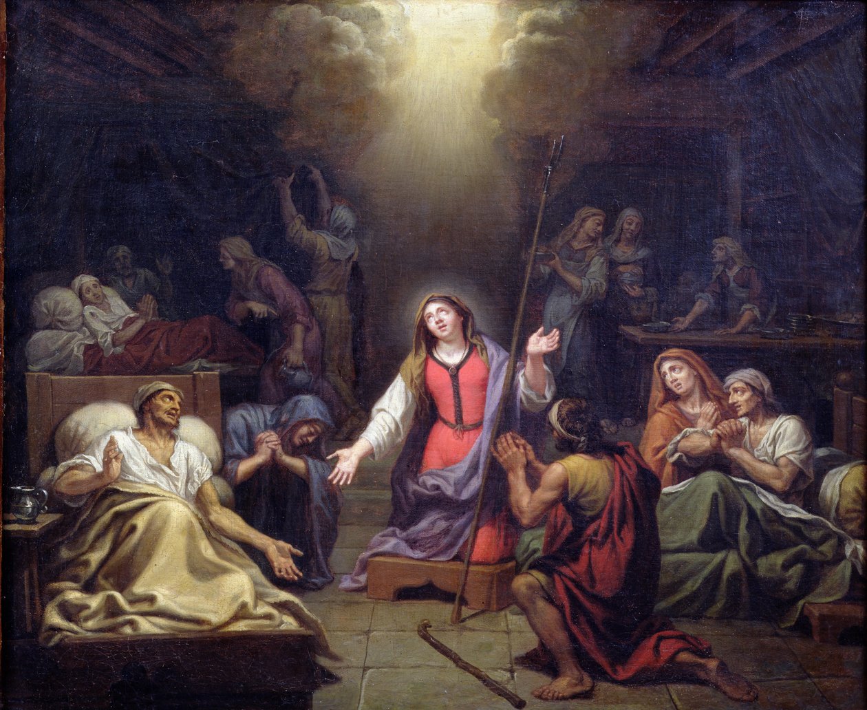 Św. Genevieve chroniący chorych, 1680 autorstwa Francois Verdier