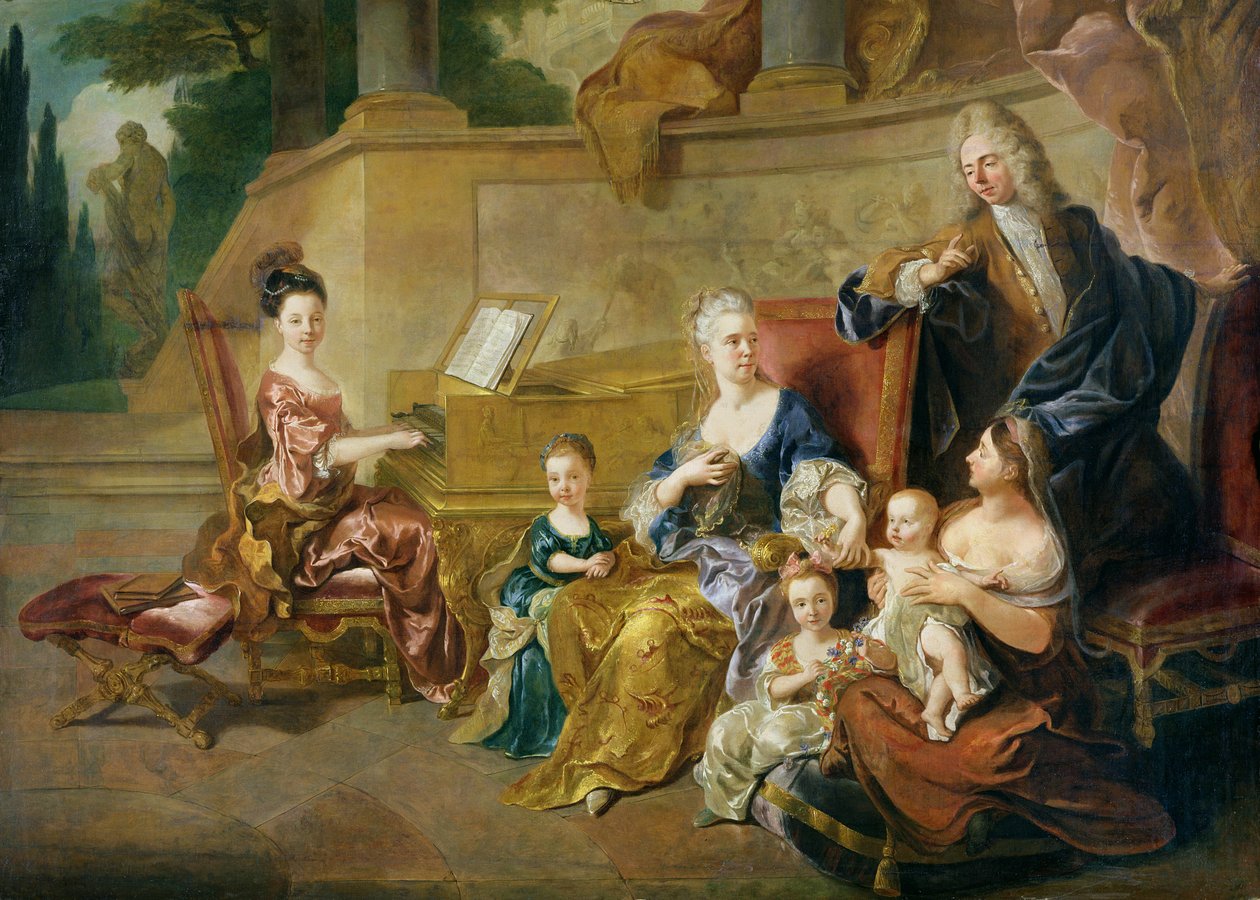 Rodzina Franqueville, 1711 autorstwa Jean François de Troy
