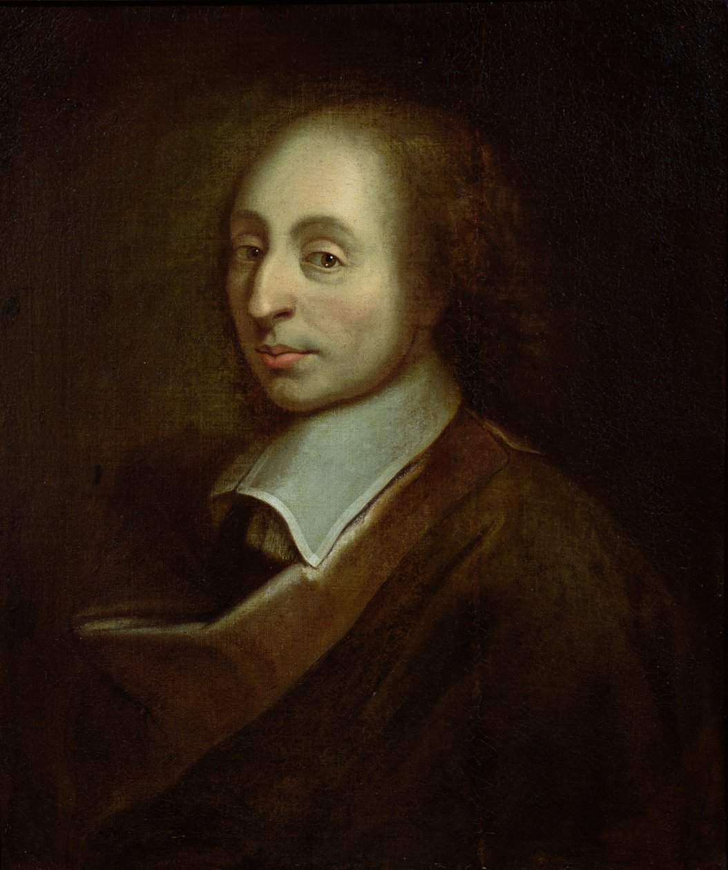 Blaise Pascal (1623-62) ok. 1691 autorstwa Francois the Younger Quesnel