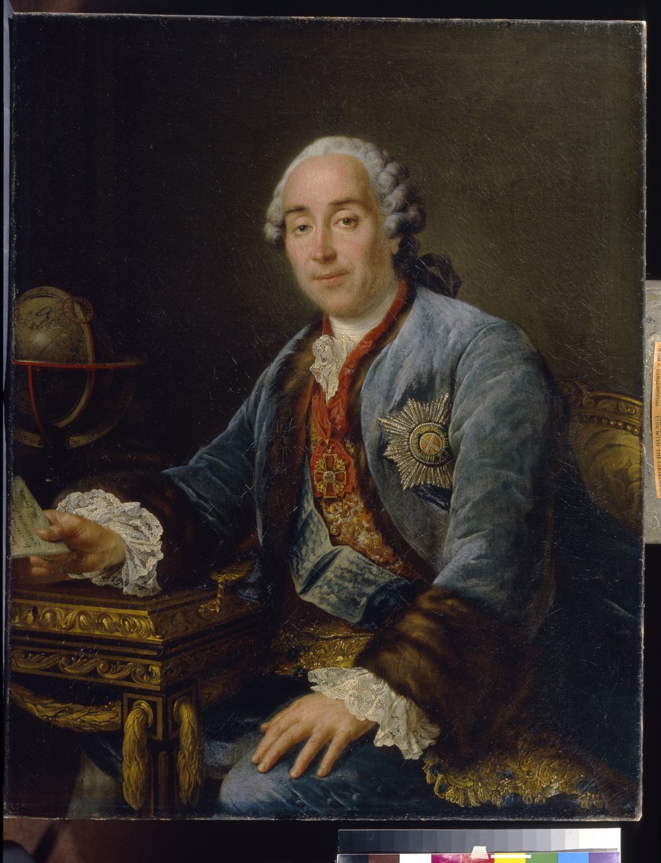 Portret księcia Dmitrija Michajłowicza Golicyna, 1762 autorstwa Francois Hubert Drouais