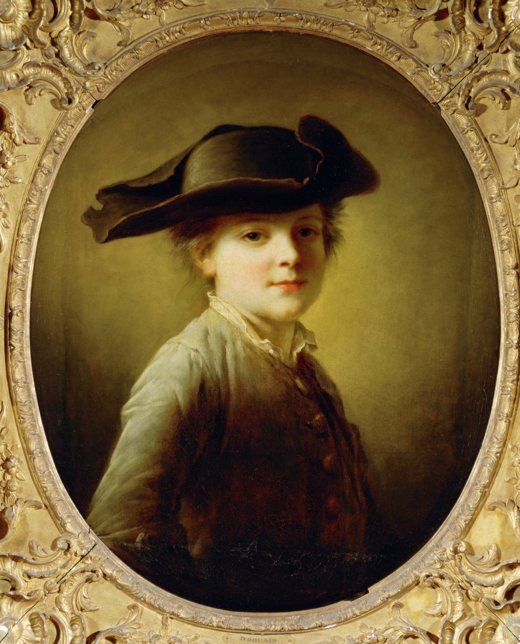 Jeune garcon au tricorne - młody chłopak w trójrożnym kapeluszu ... autorstwa Francois Hubert Drouais