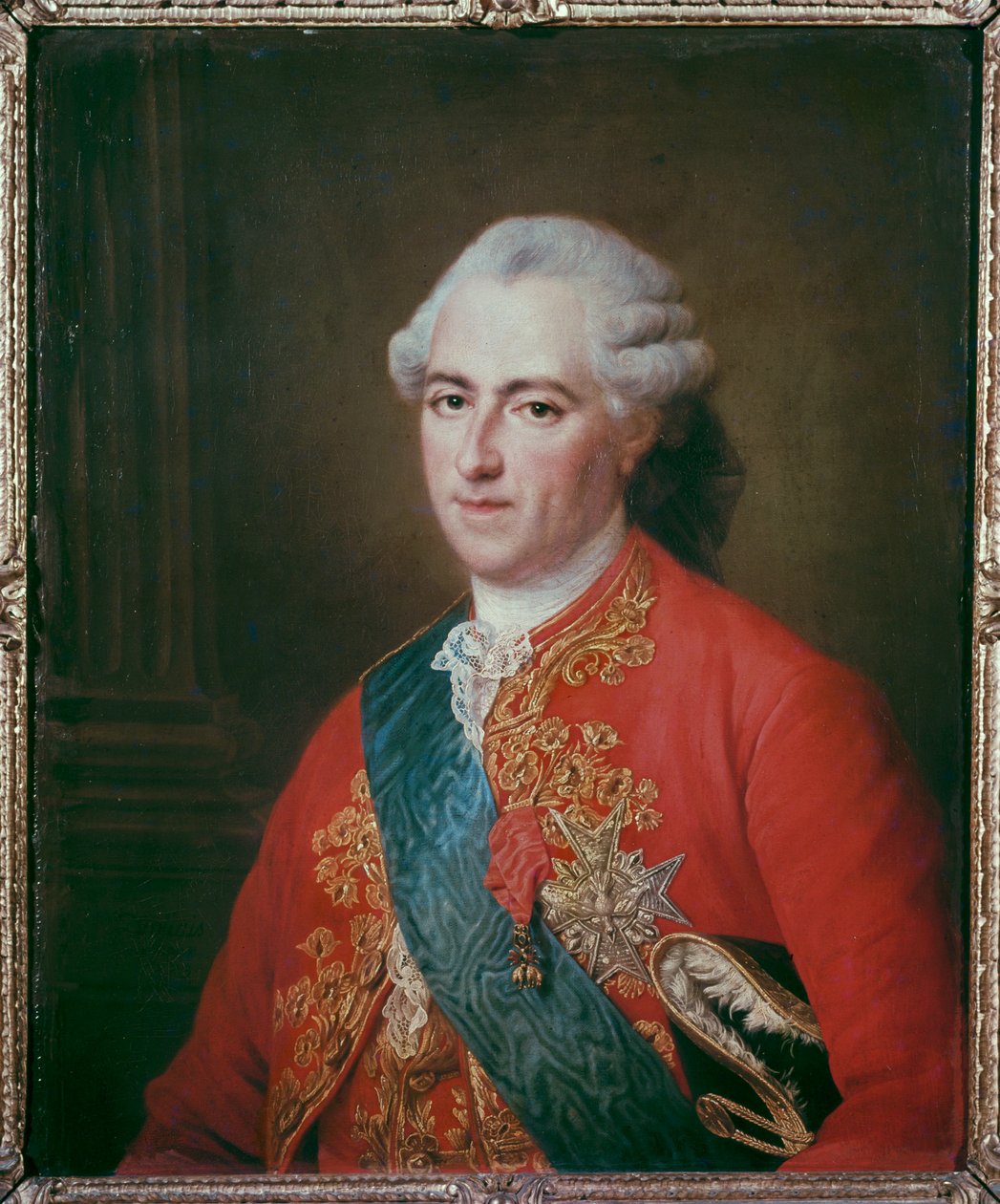 Król Ludwik XV ... (obraz na płótnie) autorstwa Francois Hubert Drouais