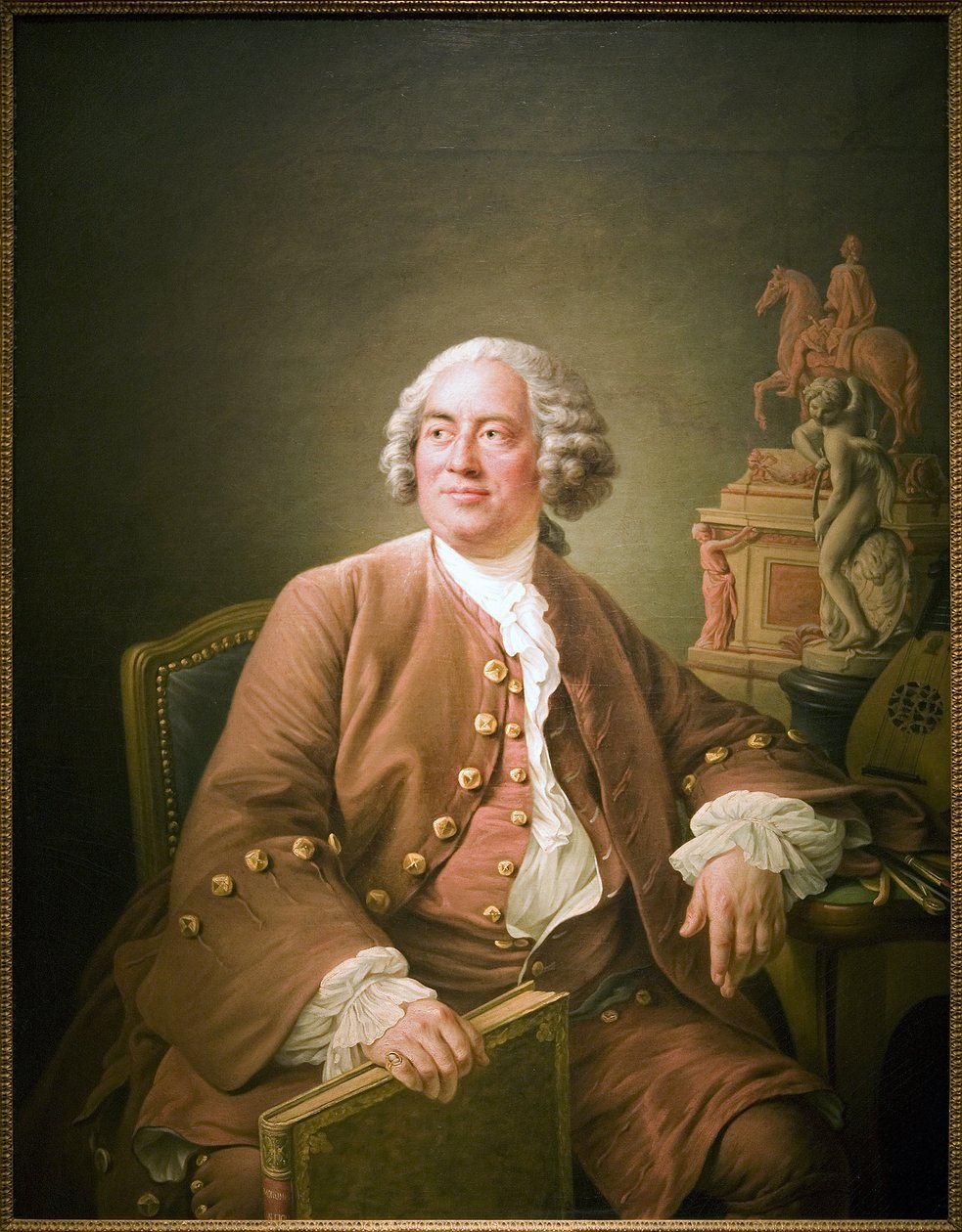 Portret Edme Bouchardona (1698-1762), francuskiego rzeźbiarza, Obraz olejny na płótnie Francois Hubert Drouais (1727-1775). Fotografia, KIM Youngtae, Paryż, Musee Carnavalet. autorstwa Francois Hubert Drouais