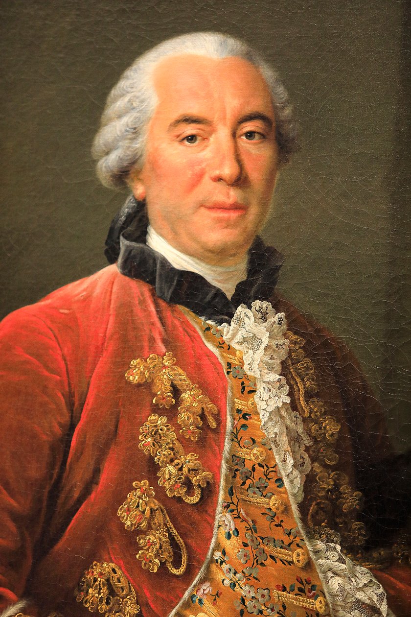 Portret hrabiego Buffona, olej na płótnie autorstwa Francois Hubert Drouais