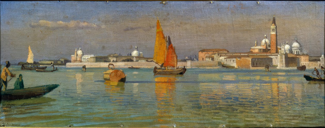 Widok Wenecji: San Giorgio Maggiore autorstwa Francois-Louis-David Bocion
