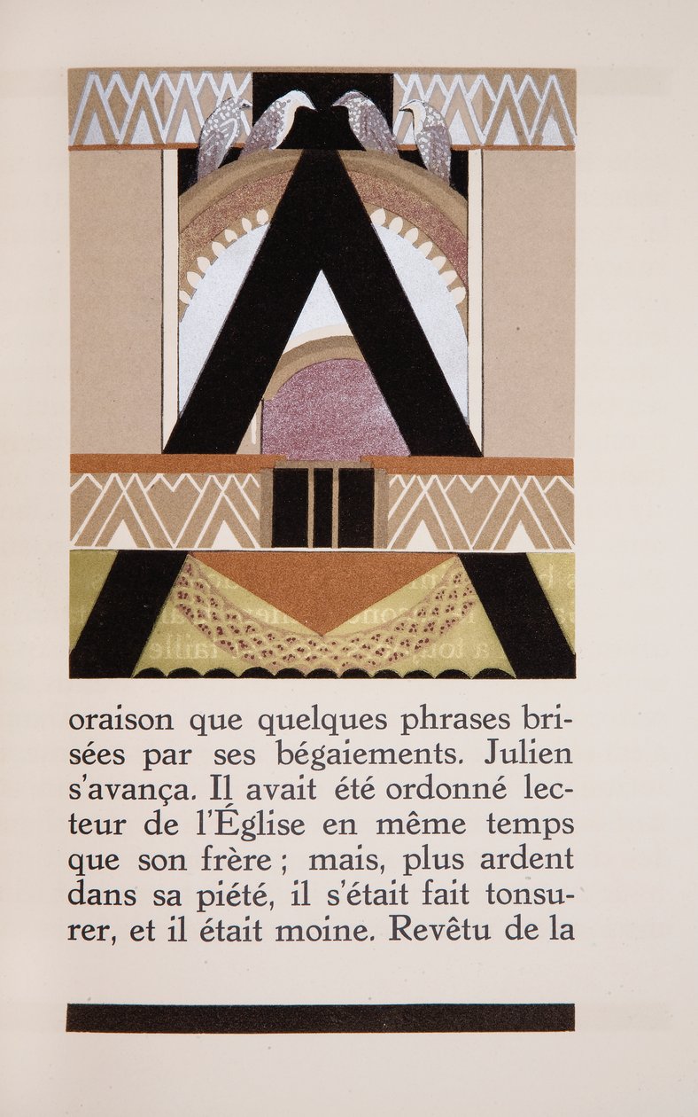 Ilustracja z „Daphne” Alfreda Vigny, lakier Jeana Dunanda (1877-1942) autorstwa Francois Louis (after) Schmied