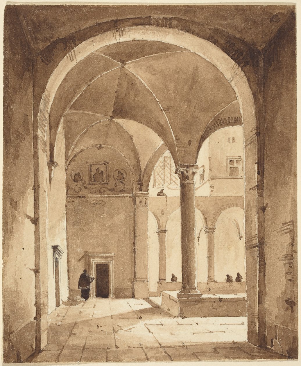 Klasztor autorstwa Francois-Marius Granet