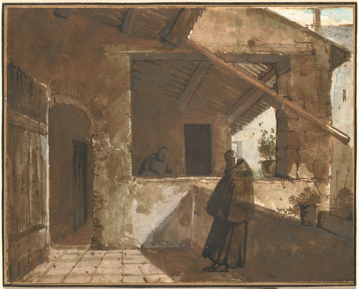 Rzymski krużganek autorstwa Francois-Marius Granet