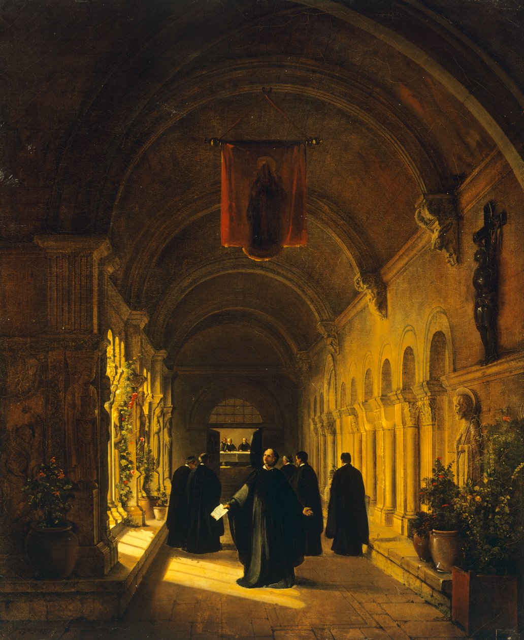 Abelard w klasztorze autorstwa Francois-Marius Granet