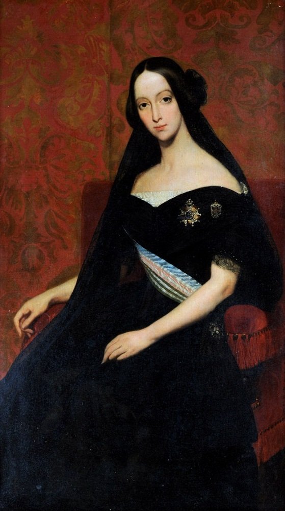 Portret księżnej Joinville - D. Francisca de Braganca autorstwa Francois Rene Moreau
