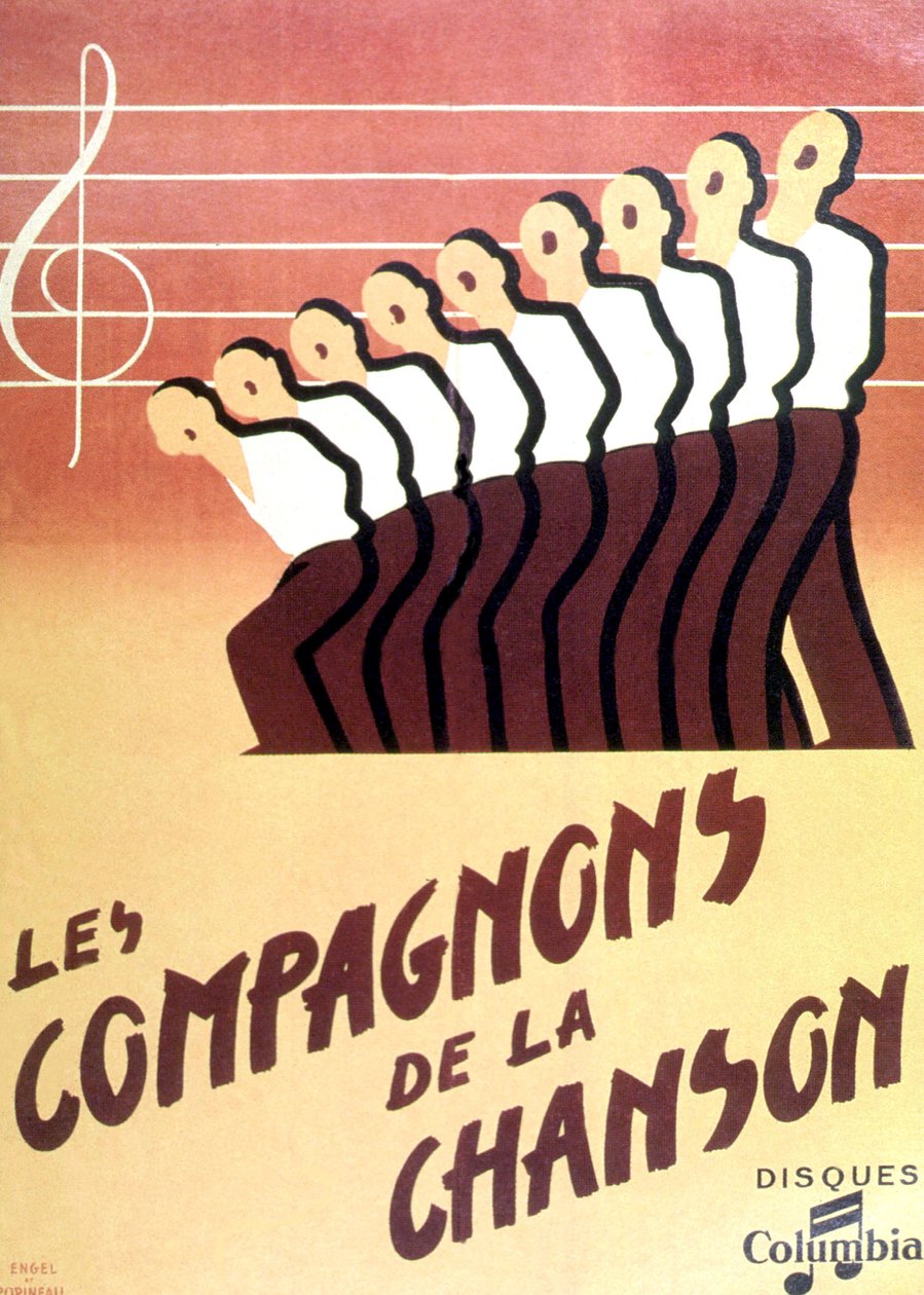 "Les Compagnons de la chanson autorstwa Francois emile Popineau