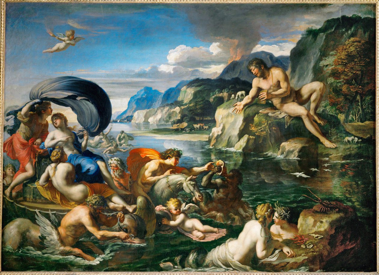 Acis i Galatea ukrywające się przed Polifemem Acis i Galatea ukrywające się przed Polifemem ... autorstwa Francois (1590 1650) (after) Perrier