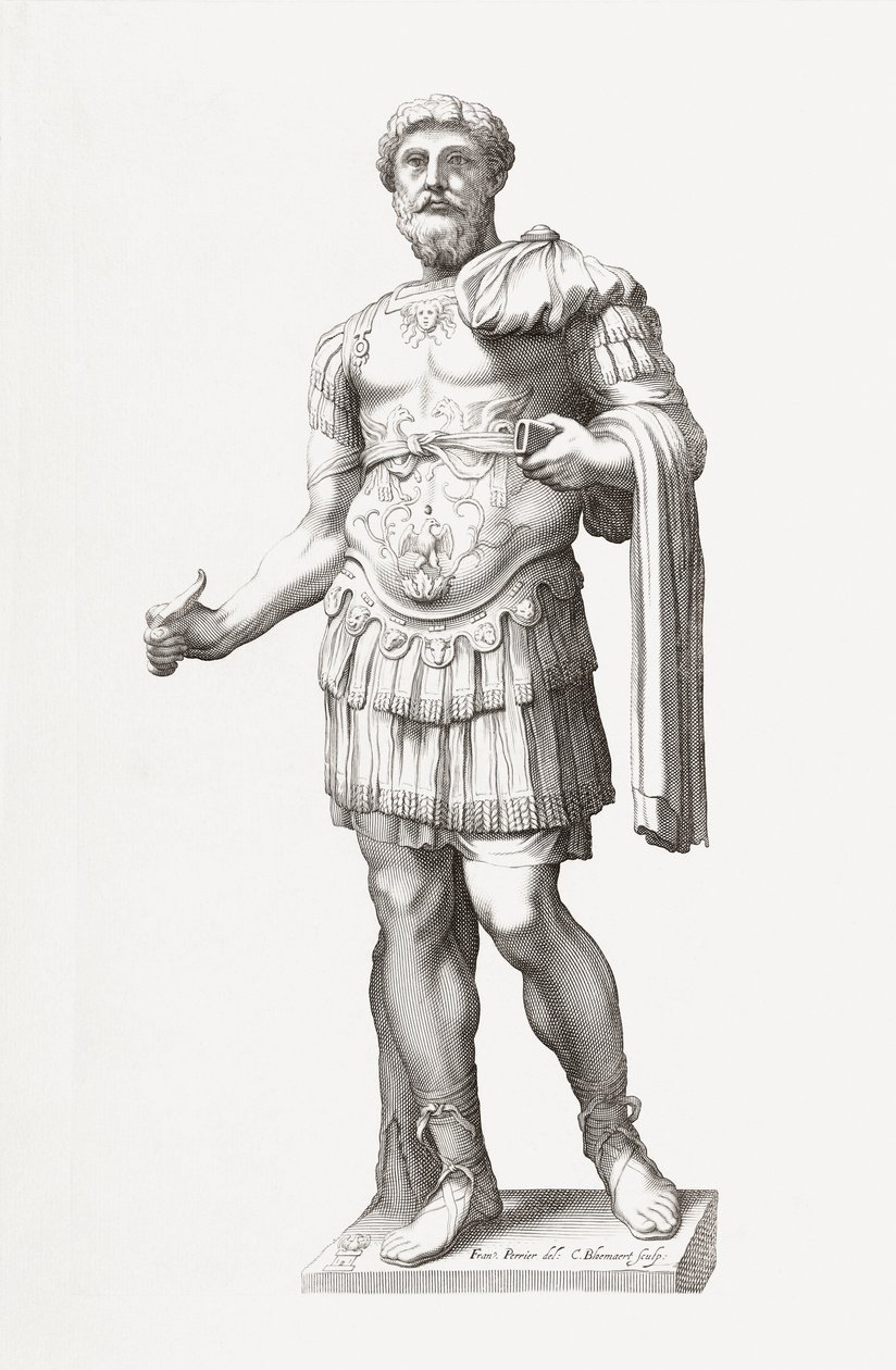 Cesarz rzymski Marek Aureliusz. Portret. autorstwa Francois Perrier
